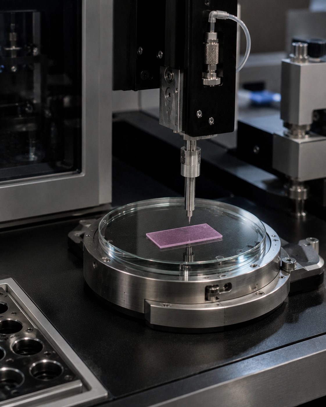 Analytical laboratory equipment used to illustrate project-specific testing planning
