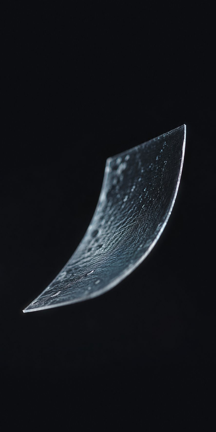 Macro view of a translucent oral dissolving film strip